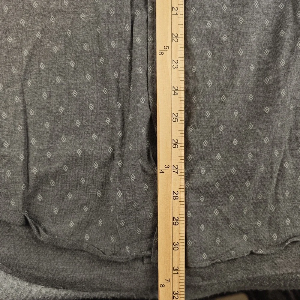 Polo Ralph Lauren Shirt Mens XL Classic Fit Gray Diamond Geometric Long Sleeve